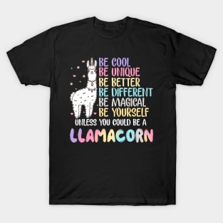 Llamacorn T-Shirt Funny Cute Llama Unicorn Shirt T-Shirt